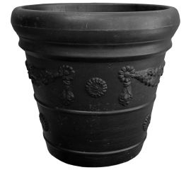 Цветочный горшок с поддоном Акватек Anticato серый 2-40-2101 