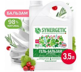 Гель-бальзам для мытья посуды и детских игрушек SYNERGETIC Розмарин и листья смородины 3.5 л 103353 