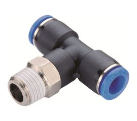 Фитинг цанговый тройник Т-образный 8 мм, резьба наружная 1/4"" Pegas pneumatic 5502 