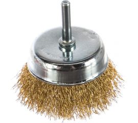 Щетка чашечная для дрели (латунированная проволока 0,3 мм, 75 мм) MIRAX 35147-075 