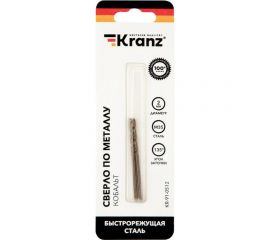 Сверло по металлу Кобальт (2 шт; 2x49x24 мм; HSS-Co) KRANZ KR-91-0512 