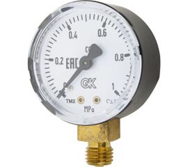 Манометр газовый 1.0 МПа, диаметр 50 мм KRASS 2190103 