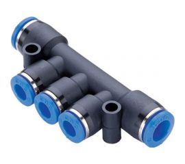 Фитинг цанговый разветвитель на пять входов по 8 мм Pegas pneumatic 5402 