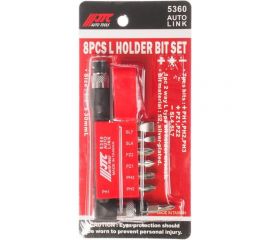 Набор вставок 1/4 DR филипс, позидрайв с Г-образным держателем 8шт JTC 5360 