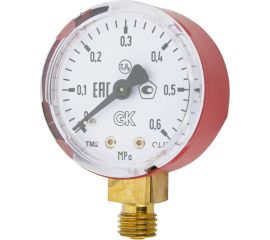Манометр пропановый 0.6 МПа, диаметр 50 мм KRASS 2190108 