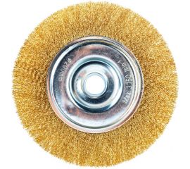 Щетка дисковая для УШМ (латунированная проволока 0,3 мм, 200 мм) MIRAX 35141-200 