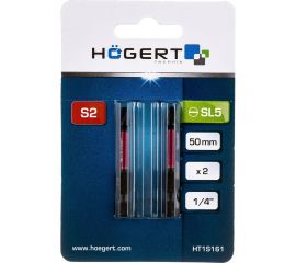 Биты ударные SL5, 50 мм, сталь S2, 2 шт HOEGERT TECHNIK HT1S161 