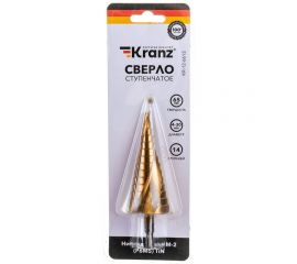 Сверло по металлу ступенчатое ТИТАН 4.0-30.0 мм, Р6М5 TiN KRANZ KR-12-6612 