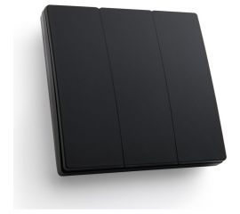 Трехклавишный беспроводной выключатель FERON TM83, 230V, 500W, черный 41724 
