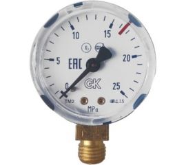 Манометр кислородный 25 МПа, диаметр 50 мм KRASS 2190107 