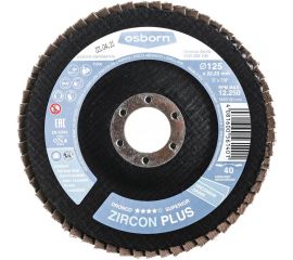 Диск лепестковый торцевой Zircon Plus G-AZ (125х22 мм; K40) Dronco 5242304100 