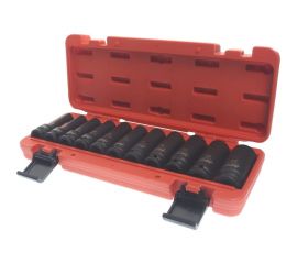 Набор головок торцевых глубоких ударных (11 шт; 10-24 мм; 12-гранные; 1/2"") JTC-J411P 