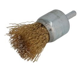 Щетка чашечная 30х30 мм, с хвостовиком, латунь FASTER TOOLS 3504 