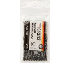 Сверло по металлу (10 шт; 6x93x57 мм; HSS) KRANZ KR-91-0621 