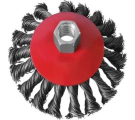 Щетка конусная 115 мм, М14, пучки витой проволоки для УШМ INTERTOOL BT-4115 