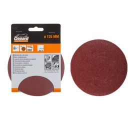 Шлифлист круглый самосцепляющийся 5 шт, 125 мм, Р180 Gepard GP5014-180 