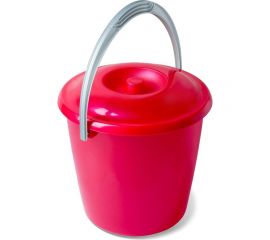 Ведро Martika Соло 10 л, с крышкой, перламутровое красное С633ККРА 