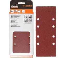 Шлифлист самосцепляющийся 5 шт, 93x230 мм, Р40 GEPARD GP5004-40 