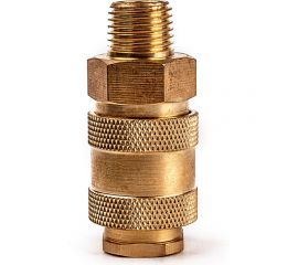 Разъем 1/4 внешняя резьба - EURO мама, латунь AV Steel AV-700303 