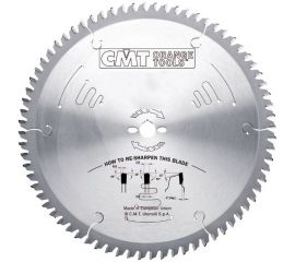 Диск пильный по ПВХ и оргстеклу (250х30х2.8/2.2 мм; Z=80) CMT 222.080.10M 