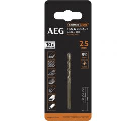 Сверло HSS-Co (2.5х30х57 мм) AEG AAKHSSCBT2-5 4932479324 