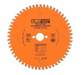 Диск пильный по цветным металлам и ПВХ 165x20x2.2/1.6 мм, -6°, TCG, Z=56 CMT 296.165.56H 