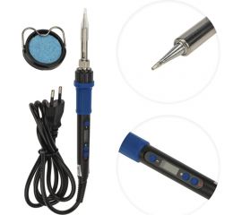 Паяльник REXANT с регулировкой температуры и дисплеем, подставка, керамический 65 вт 12-0620 