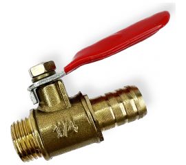 Краник латунный наружная резьба 1/4"", елочка 10 мм ARMA BV M1/4-10 