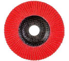 Круг лепестковый торцевой, угловой, керамика 125х22.2 мм, P-40 ABRAFORM AF-FLAP-CN-125-P40-CRM 