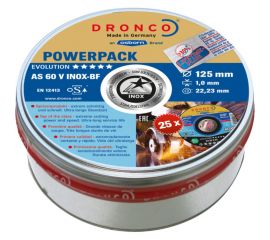 Диск отрезной по металлу Evolution AS 60 V BOX-25 (25 шт в жестяной коробке; 125x1x22.23 мм) DRONCO 6900873100 