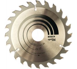 Диск пильный по дереву OPTILINE (165х30 мм; 24T) для ручных циркулярных пил Bosch 2608640602 