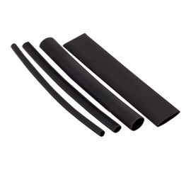 Набор термоусаживаемых трубок EKF ТУТк клеевые нг черные, 3/1; 4.8/1.6; 6/2; 9/3; 12/4, 21шт по 100мм. PROxima tut-k-n-1-r 