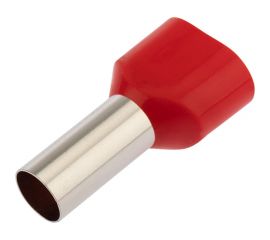Штыревой втулочный изолированный наконечник REXANT F-14 мм 2x10 мм2 НШВи2 10-14 красный 10 шт 06-0413-A 