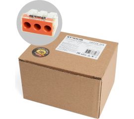 Монтажная 3-проводная клемма STEKKER для 1-жильного проводника, LD773-173, 39869 