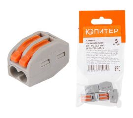 Клемма ЮПИТЕР СК-412 2,5 мм2 5 штук JPZ1-7201-01-5 