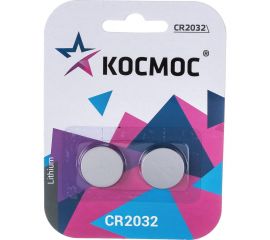Элемент питания КОСМОС CR2032 3V Lithium 2BL, KOC2032BL2 
