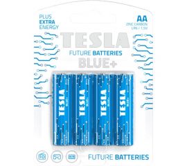 Батарейки Tesla AA, BLUE+, 4 штуки 8594183392165 