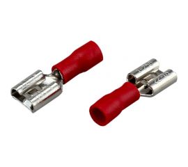 Плоская изолированная клемма REXANT РПи-м 1,5-(6,3) гнездо - 7,4 мм 0,5-1,5 мм2 красная 10 шт 06-0387-A 