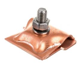 Держатель круглого проводника EZETEK 6-10мм для фальца 0.7-3мм, медь 91093 