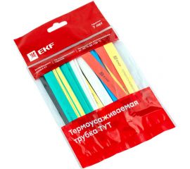 Термоусаживаемая трубка EKF ТУТ 8/4 PROxima набор: 7 цветов по 3шт., 100мм tut-n-8 