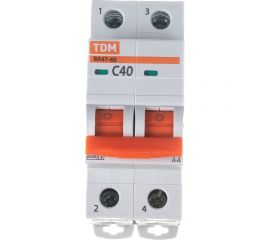 Автоматический выключатель TDM ВА47-60 2Р 40А 6кА характеристика С SQ0223-0097 