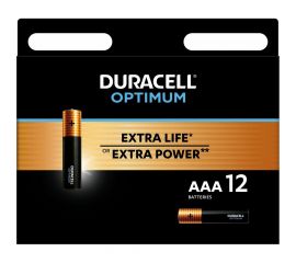 Батарейки Duracell Optimum щелочные, размера ААА, 12 шт., Б0056029 