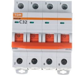 Автоматический выключатель TDM ВА47-60, 4Р, 32А, 6кА, характеристика С SQ0223-0128 