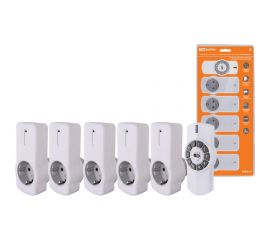 Комплект для беспроводного управления розетками TDM ПУ4-Р1.5 5 приемников "Уютный дом" SQ1508-0206 