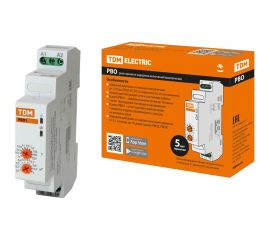 Реле времени TDM РВО1-ВКЛ-0,1с/10дн-8А-12/230В-DIN (зад.вкл., 0,1с-10дней, 12-230В AC/DC) SQ1503-0027 