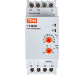 Реле температуры TDM РТ-820 -5+40С, 24-240В, АС/DC, с датчиком, IP67 SQ1508-0001 