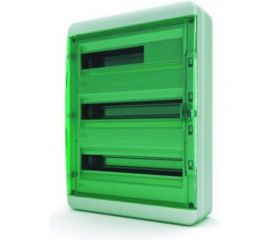 Щит Tekfor навесной 54 мод. IP65, прозрачная зеленая дверца BNZ 65-54-1 01-03-062 