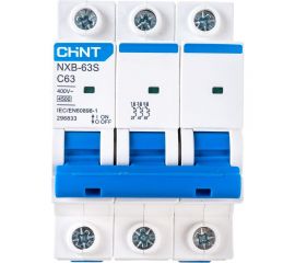 Автоматический выключатель CHINT NXB-63S 3P 63А 4.5kA характеристика C R 296833 
