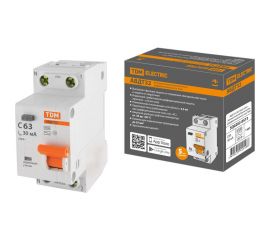 АВДТ TDM 32 2P(1P+N) C63А 30мА 4,5кА тип АС SQ0202-0513 