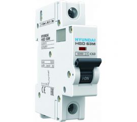 Автоматический выключатель Hyundai HGD63-M 1PMCS0000C 00006 1п, 6А, 6kA, хар-ка C 13.04.000862 